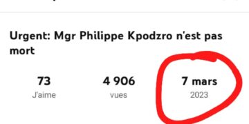 FAUX: MONSEIGNEUR KPODZRO EST BEL ET BIEN MORT